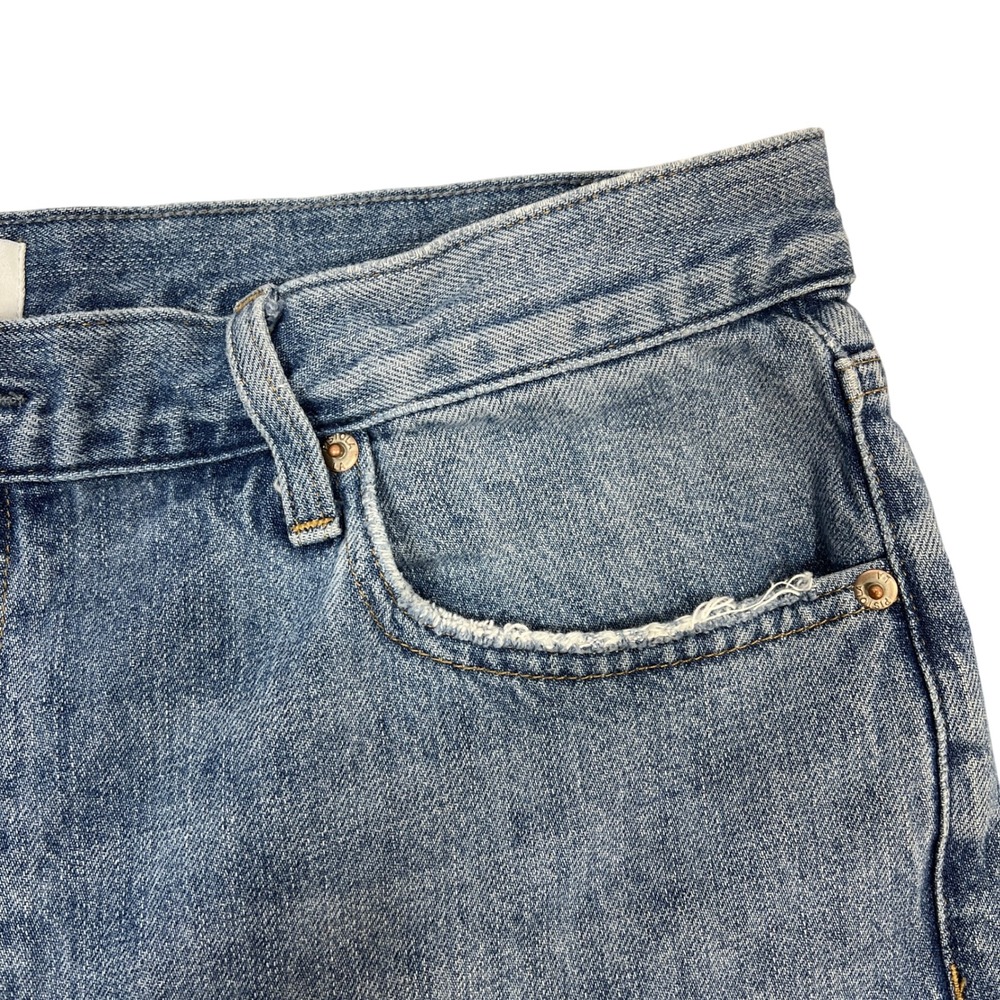 Pistola Loretta Wide Leg Ankle Jeans 33 Lapis High-Rise Crop Distressed Coastal - Picture 6 of 14